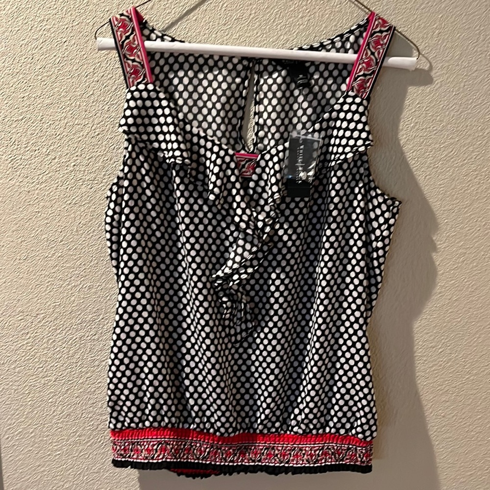 NWT Tank Blouse from White/Black M